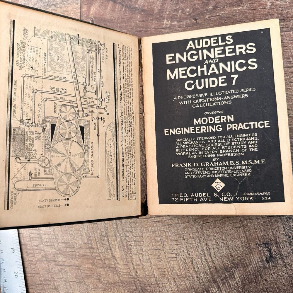 Audels Engineers And Mechanics Guide Volume #7 1921 Illustrated First Edition